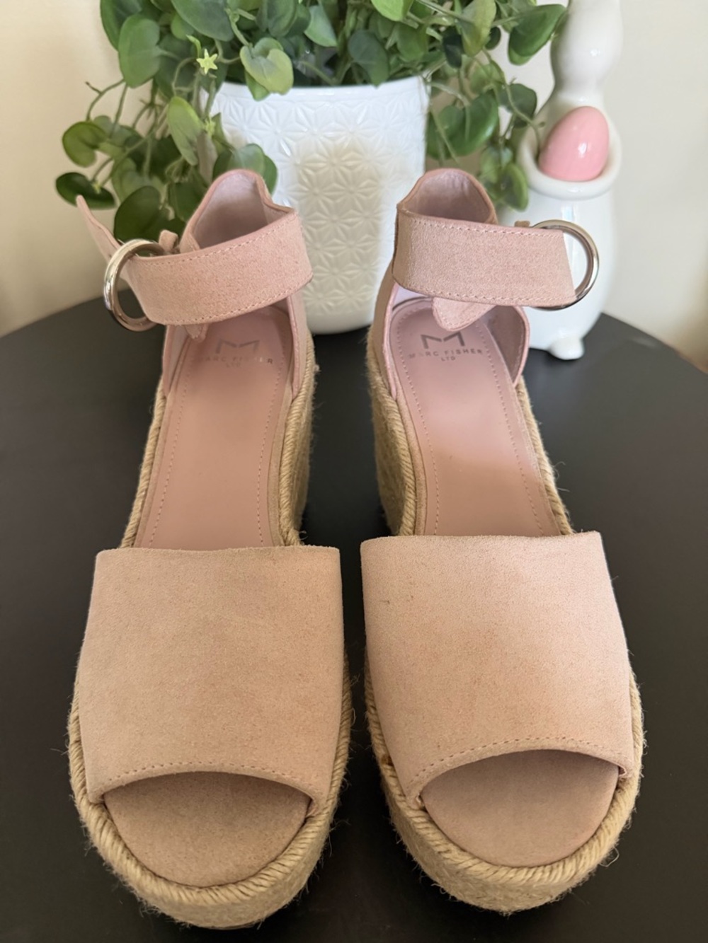 Marc Fisher LTD Alida Platform Wedge Espadrille Sandals in blush - Picture 2 of 6